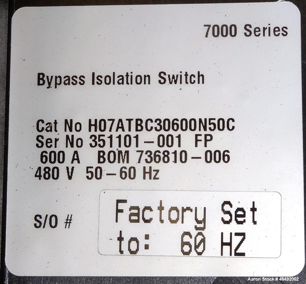 sed- Asco 7000 Series bypass isolation ATS automatic transfer switch