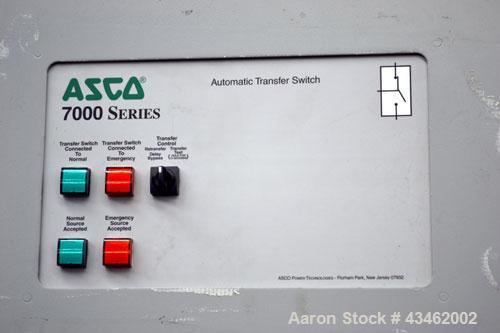 Used Asco 7000 Series Automatic Transfer Switch. 600 Amps, 3/50-60hz, 480 volt. Cat# H07ATSA30600N50C. Type 1 enclosure, UL Listed.