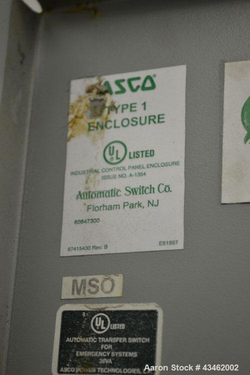 Used Asco 7000 Series Automatic Transfer Switch. 600 Amps, 3/50-60hz, 480 volt. Cat# H07ATSA30600N50C. Type 1 enclosure, UL Listed.