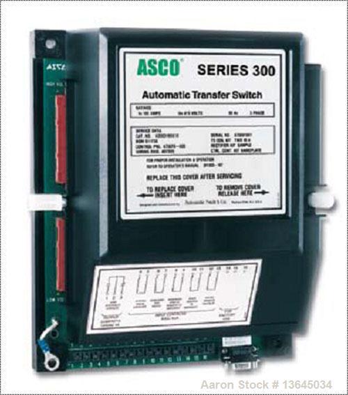 Unused-New Asco 800 Amp ATS, series 300 power transfer switch. 3 pole, 120/208V, Nema 1 enclosure, UL 1008 approved.