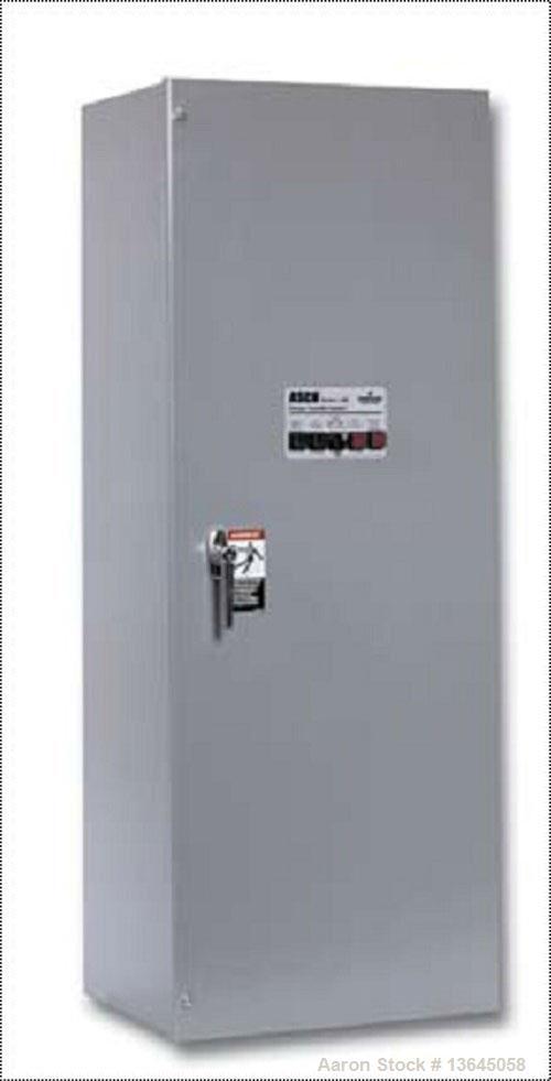 New Asco 600 Amp ATS, Series 300 power transfer switch. 3 pole, 277/480 (600 volt maximum) Nema 1 enclosure, UL 1008 approved.