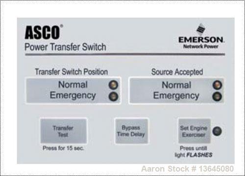 Asco 1000 Amp Automatic Transfer Switch.