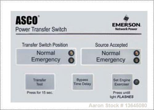 Asco 1000 Amp Automatic Transfer Switch.