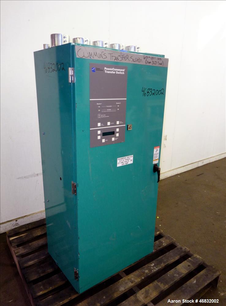 Used Cummins Automatic Transfer switch, Model OTPCC-5754182, 600 Amp.