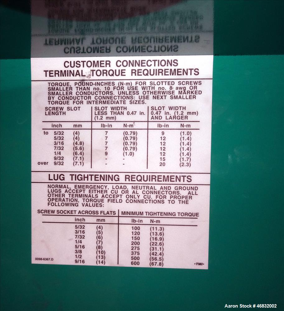 Used Cummins Automatic Transfer switch, Model OTPCC-5754182, 600 Amp.