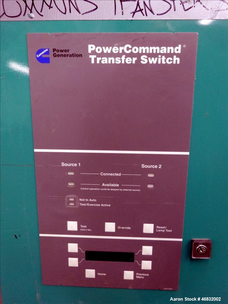 Used- Cummins Automatic Transfer switch, Model OTPCC-5754182, 600 Amp.