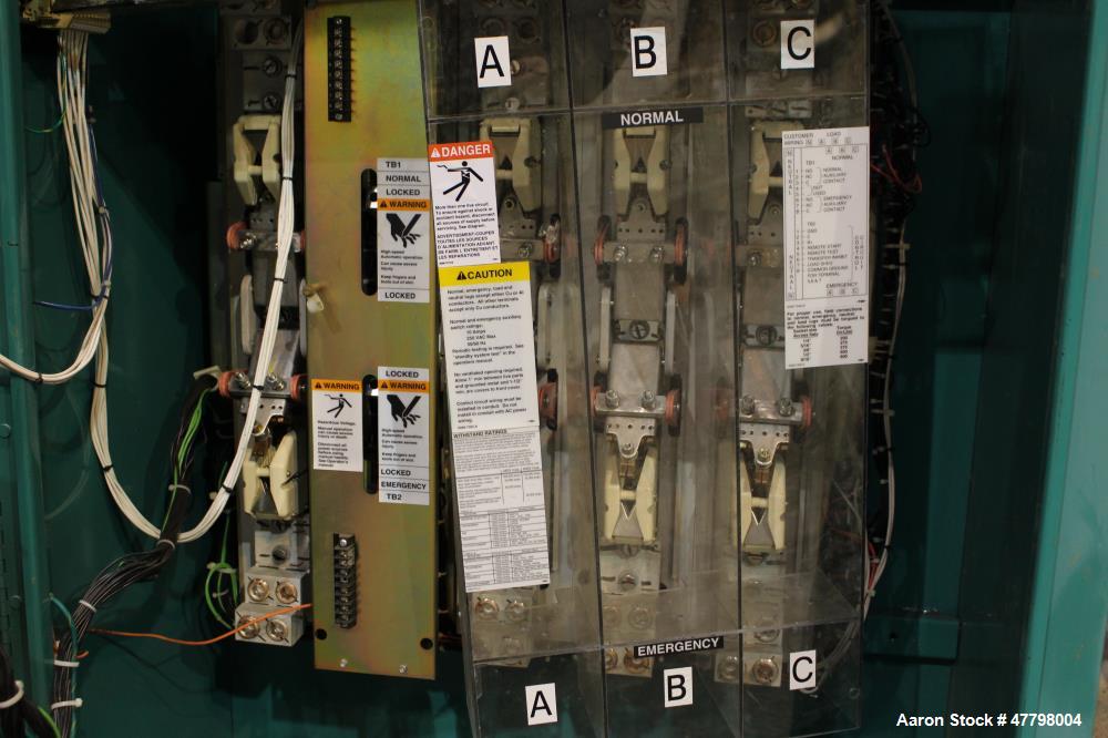 Used Cummins Power Generation 1200 Amp Transfer Switch, Model OTPCE-5935316. 480 Volt. UL Listed, type 3R Rainproof enclosure. Serial# J070119531.