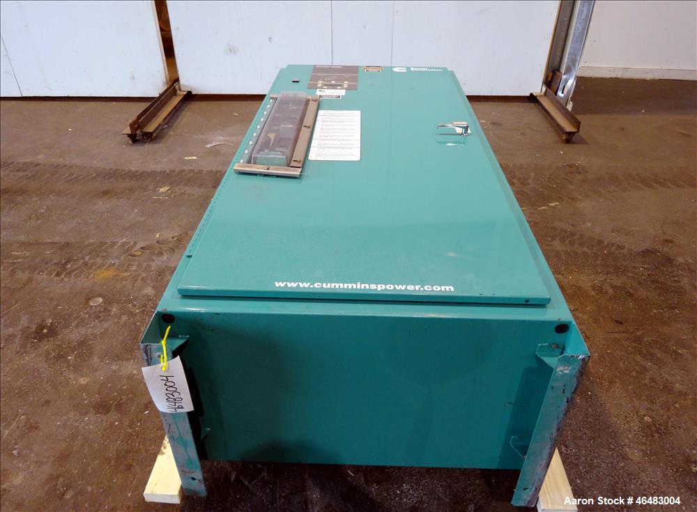 Used Cummins Power Command 600 Amp service entrance rated ATS automatic transfer switch 3/60/277/480V. Cummins model BTPCC-7251538, nema 3R outdoor enclosure. UL 1008/CSA certification. Year 2010