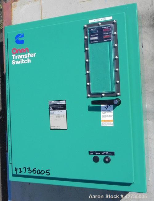 Used Cummins / Onan 125 Amp Automatic Transfer Switch, model OTA-3369905, serial #C990884265. 3/60/480V. Type 1 enclosure.