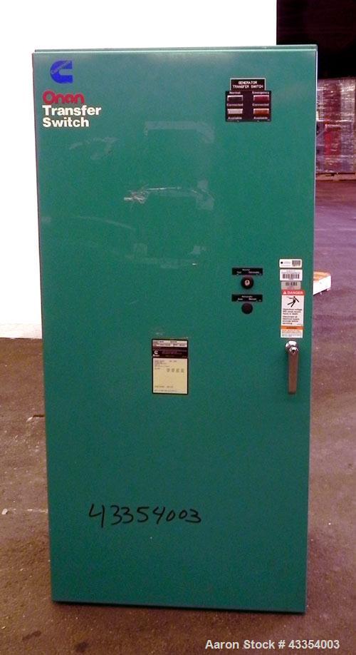 Used Cummins / Onan 600 Amp Automatic Transfer Switch, model OTA-600, serial #E980749068. 3/60/480V. Type 1 enclosure.