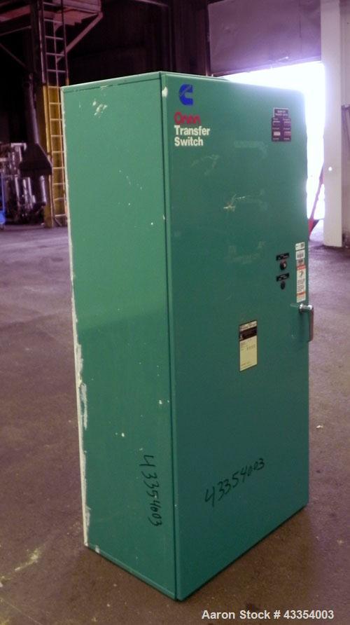 Used Cummins / Onan 600 Amp Automatic Transfer Switch, model OTA-600, serial #E980749068. 3/60/480V. Type 1 enclosure.