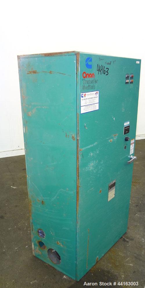 Used Cummins / Onan 400 Amp Automatic Transfer Switch, model OTCU 400G, serial #G920476842. 3/60/277/480V. Type 1 enclosure.