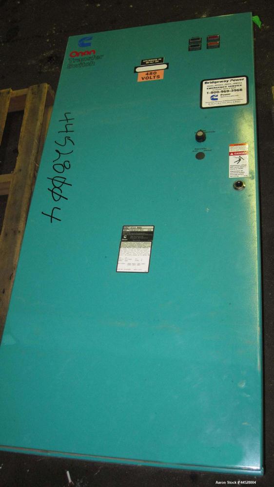 Used Cummins 400 AMP Automatic Transfer Switch, Model OTCU 400G, Serial #930506997.  3/60/480V.  Nema 1 enclosure.
