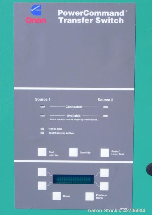 Used Cummins / Onan 125 Amp Automatic Transfer Switch, model OTPCA-4964187, serial #H010268941. 3/60/480V. Type 1 enclosure.