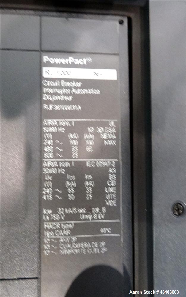 Used Cummins Power Command 800 Amp service entrance rated ATS automatic transfer switch 3/60/277/480V. Cummins model OTPCSED-5874089, nema 3R outdoor enclosure, UL 1008/CSA certified. Year 2010.