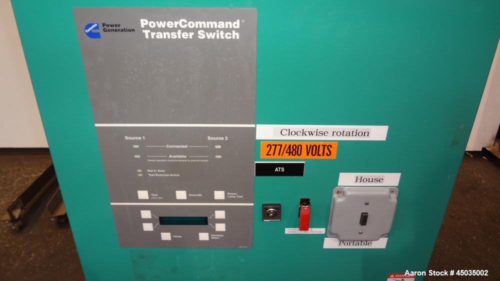 Used Cummin / Onan 400 Amp Automatic Transfer Switch, Model OTPC400-574. 480/60/3.  UL Listed, type 1 enclosure.  Serial #J030555958.