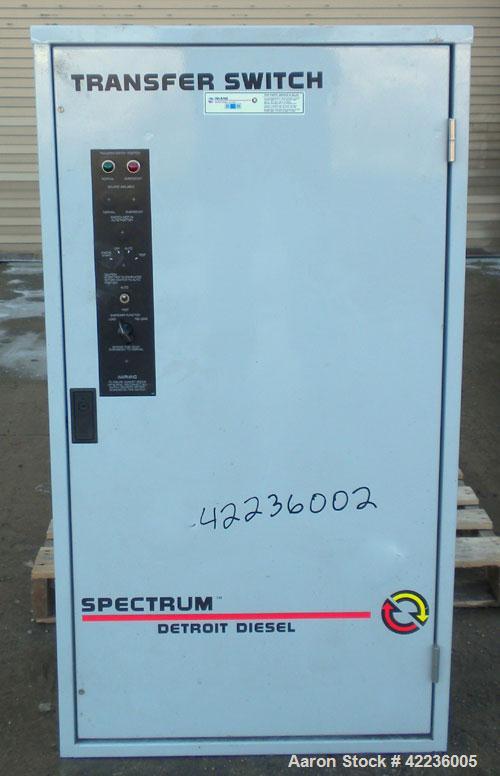 Used Spectrum / Detroit Diesel 225 Amp 3/60/480V, 3 pole, automatic transfer switch, part no S-166341-225, SN K73524.Nema 1 enclosure.