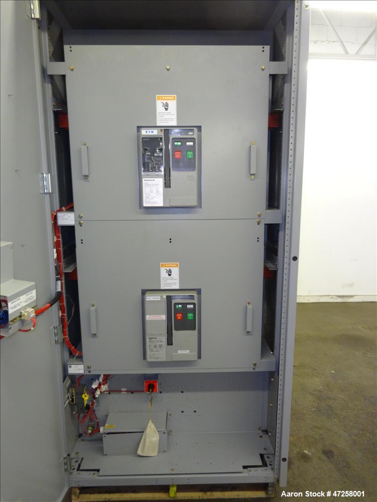 Used Eaton Floor-Standing Magnum Fixed Mount Automatic Transfer Switch, 3200 amp. Cutler Hammer ATC-600 programmable microprocessor-based logic controller. Nema type 1 enclosure. 3/50/60hz, 120-600 v...