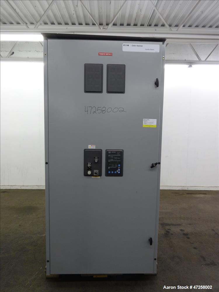 Used- Eaton Floor-Standing Magnum Fixed Mount Automatic Transfer Switch, 3200 amp. Cutler Hammer ATC-600 programmable microp...