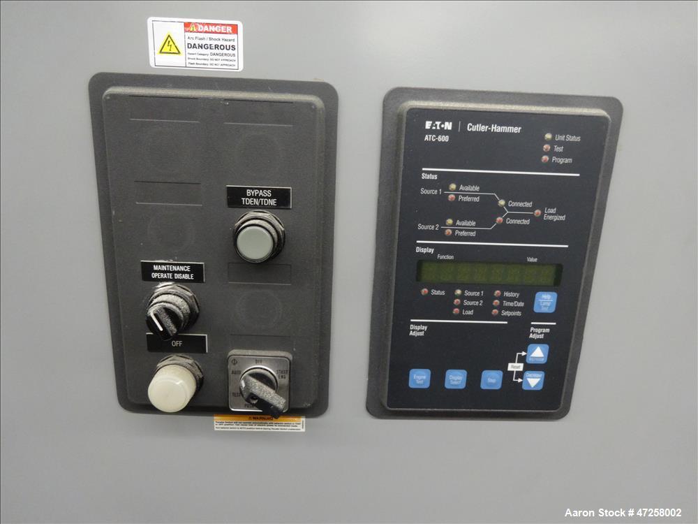 Used- Eaton Floor-Standing Magnum Fixed Mount Automatic Transfer Switch, 3200 amp. Cutler Hammer ATC-600 programmable microp...