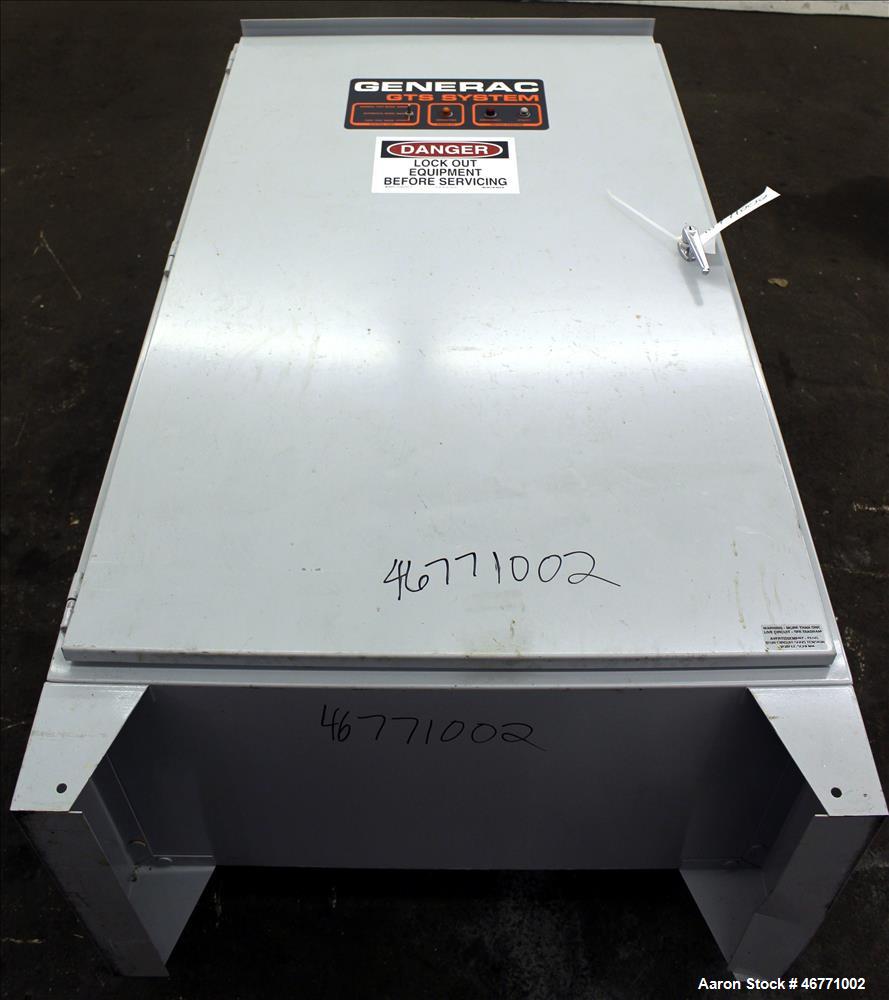 Used Generac Transfer Switch, Model 1706630200, 600 amp, system voltage 277/480, serial# 77943.