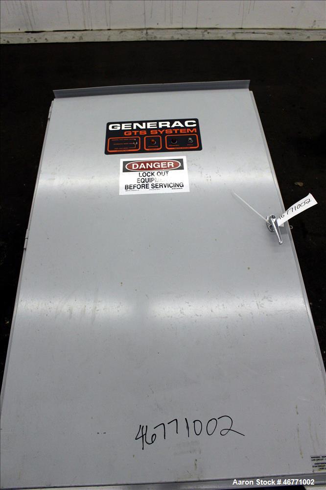 Used Generac Transfer Switch, Model 1706630200, 600 amp, system voltage 277/480, serial# 77943.