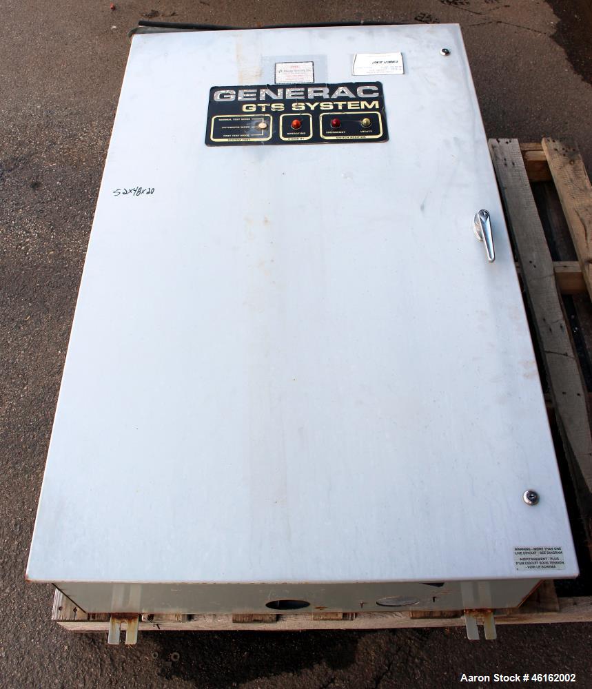 Used Generac Automatic Transfer Switch, Model 98A03069-W. Maximum amps 420. Maximum volts 250. System voltage 120/208. Serial# 45099.
