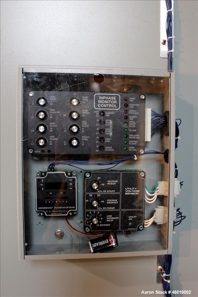 Used Generac 800 Amp Automatic Transfer Switch, Model 8245610100. NEMA 12 enclosure 3/60/120/208V. Year 2007.