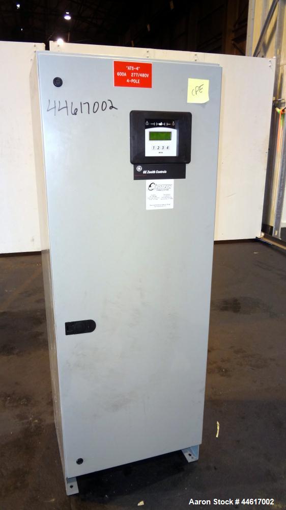 Used- GE-Zenith 600 Amp Automatic Transfer Switch, Model ATS100312BD01, 3/60/480V. 4-pole. Year 2009.