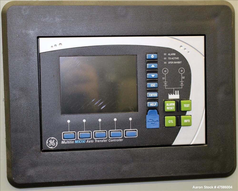 Used GE ATS Automatic Transfer Switch, Model Z1OM3S1AD40XXS4XXX. 1200 Amp. 3/60/120/208 Volt. GE multilin MX350 auto transfer controller. Nema 1 enclosure. Serial# 1584637-1.