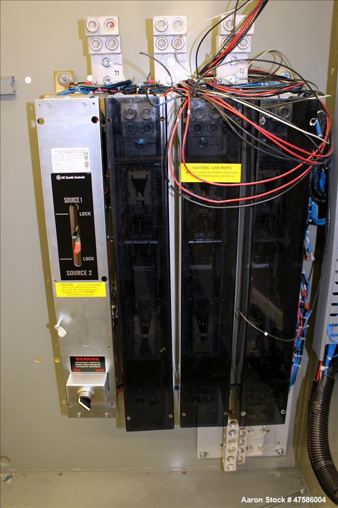 Used GE ATS Automatic Transfer Switch, Model Z1OM3S1AD40XXS4XXX. 1200 Amp. 3/60/120/208 Volt. GE multilin MX350 auto transfer controller. Nema 1 enclosure. Serial# 1584637-1.
