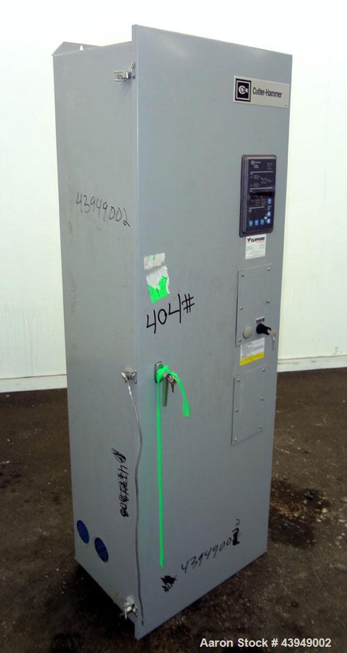 Used Cutler-Hammer 800 Amp Transfer Switch. Cat.# ATVAMDC30800BRU, style 68C8420G58. 3/60/208 Volts. Type 3R enclosure.