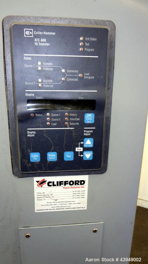 Used Cutler-Hammer 800 Amp Transfer Switch. Cat.# ATVAMDC30800BRU, style 68C8420G58. 3/60/208 Volts. Type 3R enclosure.