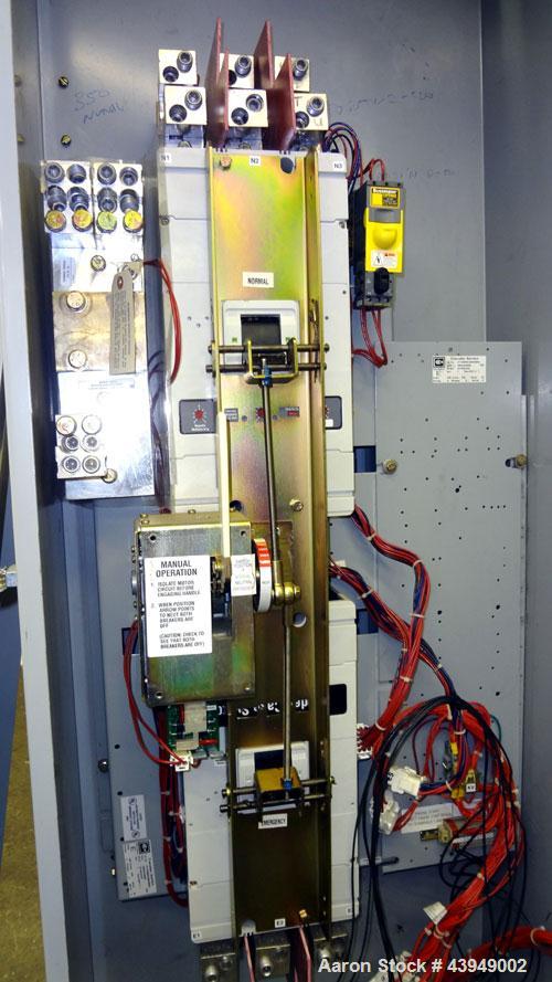 Used Cutler-Hammer 800 Amp Transfer Switch. Cat.# ATVAMDC30800BRU, style 68C8420G58. 3/60/208 Volts. Type 3R enclosure.
