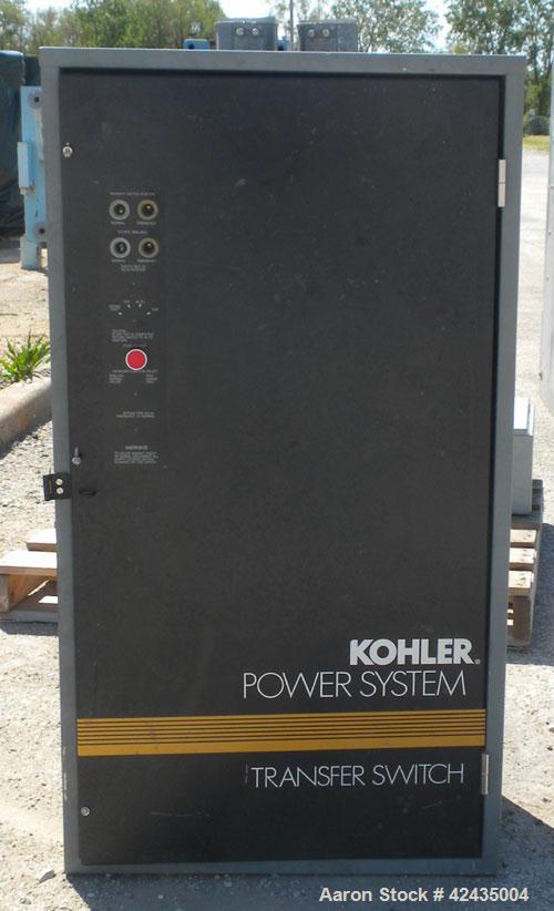 Used Kohler Automatic Transfer Switch, model K-166343-225. 225 Amp, 3/60/480 Volt.