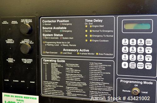 Used Kohler Automatic Transfer Switch, Part# K-568341-600. 600 Amps, 3/60/208 volt.