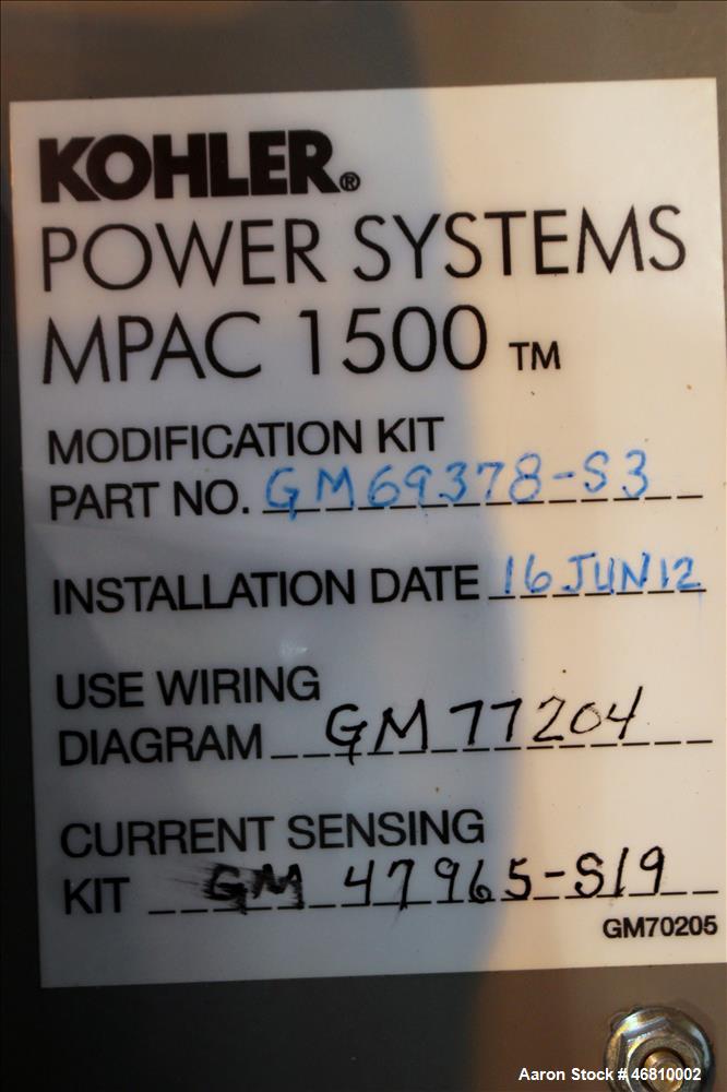Used Kohler 800 Amp ATS, Bypass Isolation Automatic Transfer Switch