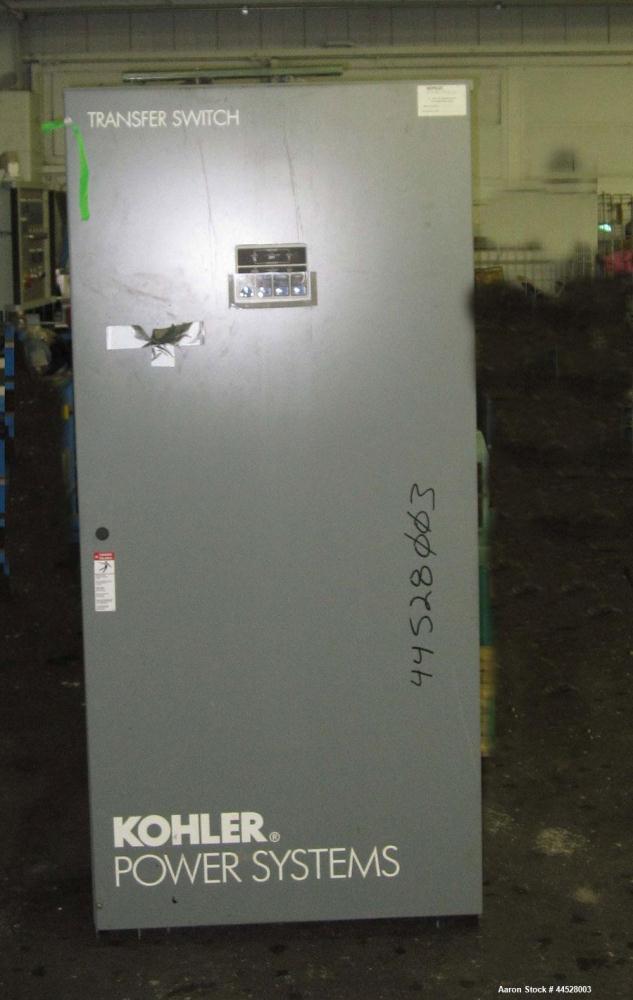 Used Kohler 600 Amp Automatic Transfer Switch. 3 pole, 3/60/480V. Model KCP-AMTA-0600S, serial #K0766364. Nema 1 enclosure. Year 2003.