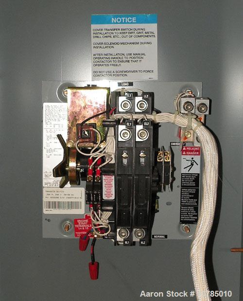 Used Kohler Transfer Switch, 200 Amp, Single Phase 240 Volt, Model KCT-AFNA-0200S. Nema type 1 enclosure. Built 2003.