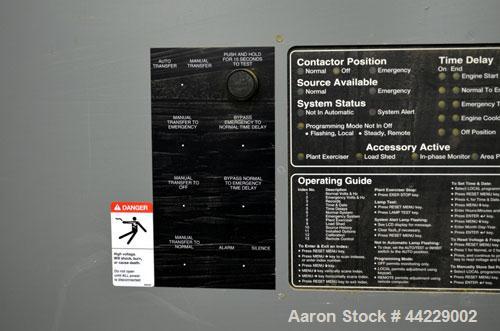 Used Kohler 1200 Amp Automatic Tranfer Switch. Model ZCS-568341-1200. 3/60/208 Volts, Nema 1 enclosure.