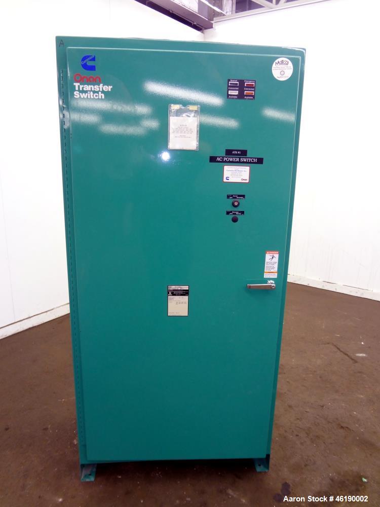 Used Cummins/Onan Automatic Transfer Switch, Model OTE-3369913. 1200 Amp. 3/60/480 volt. Serial# D990901926.