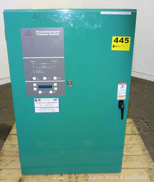 Used Cummins / Onan Power Command Automatic Transfer Switch, 260 Amp, Model OTPCB-4489083, Serial #J000161854. 4 Pole, 3/60/208 Volt.