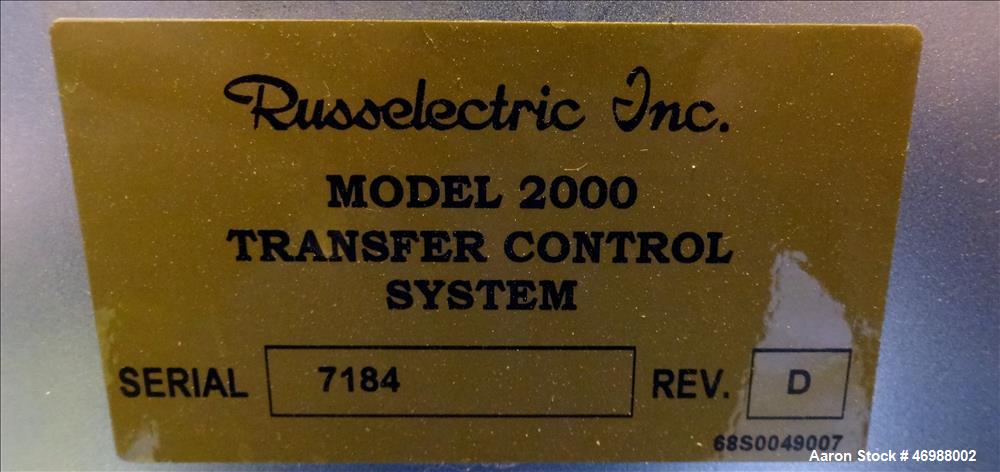 Used Russelectric Dual Operator Automatic Transfer Switch, Model RTBDNB-16003CE