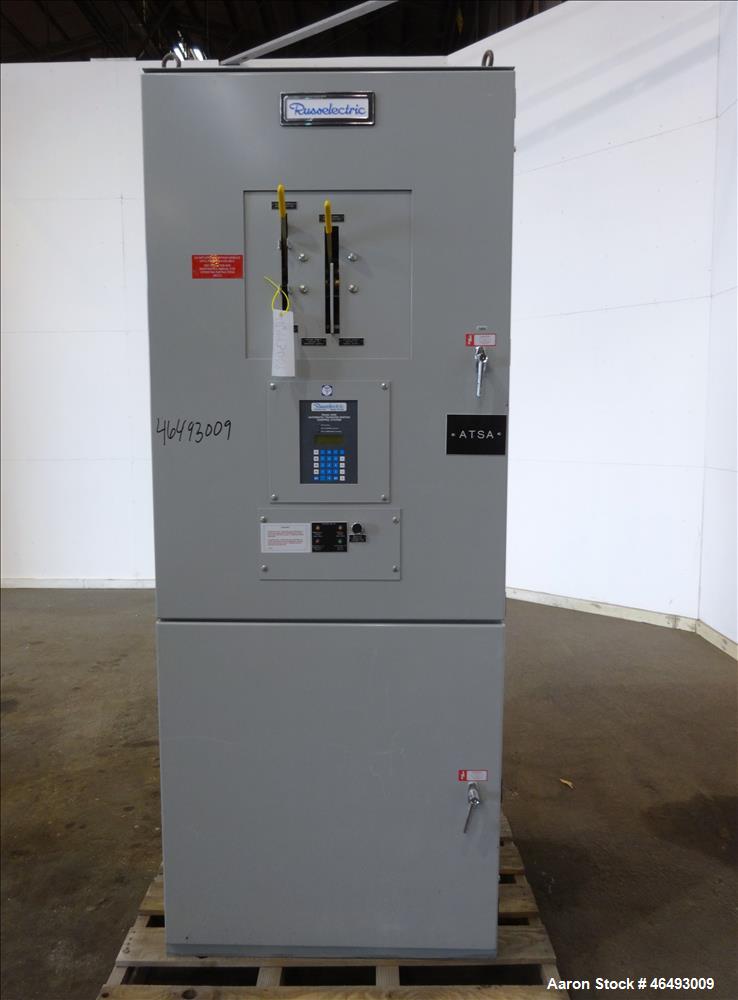 Used Russelectric Dual Operator Automatic Transfer Switch, Model RTBDNB-8004CEF. 800 Amp. Russelectric Model 2000 control system. 3/60/277/480V. Serial# 26698-1C & D.