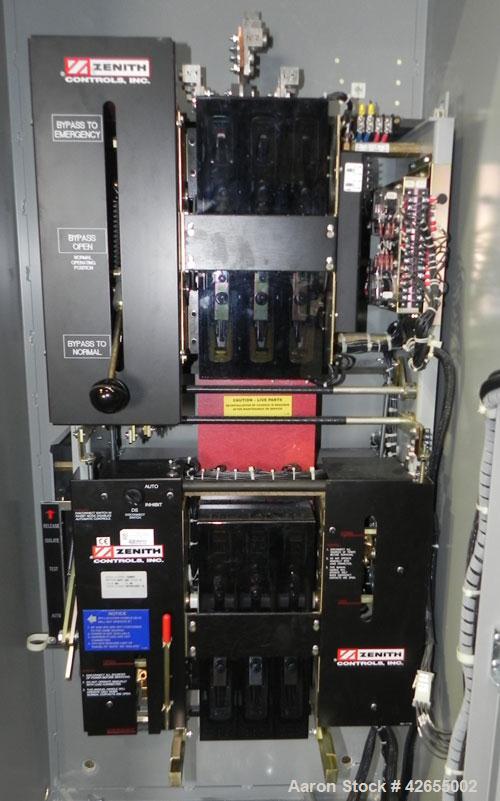Used Zenith Entelli-Switch 250 Automatic Transfer Switch, Model ZBTSDL22EC-5, Serial #1328657, 480V, 225 Amps, 3 Phase, 60 Hz., Built 2000