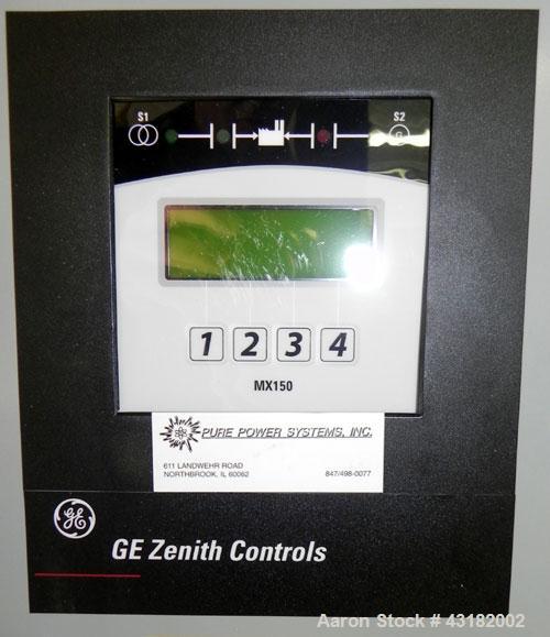 Used Zenith 100 Amp Automatic Transfer Switch, Model ZG2SA01021-02. 1/60/120/240 Volts. Nema 1 enclosure. Year 2005.