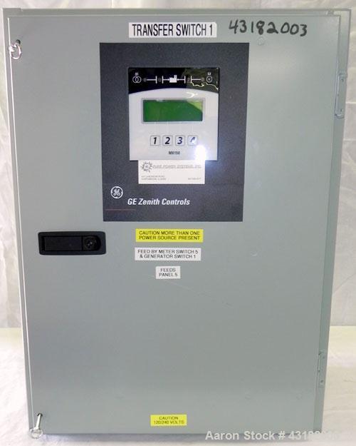Used- Zenith 100 Amp Automatic Transfer Switch, Model ZG2SA01021-02. 1/60/120/240 Volts. Nema 1 enclosure. Year 2005.