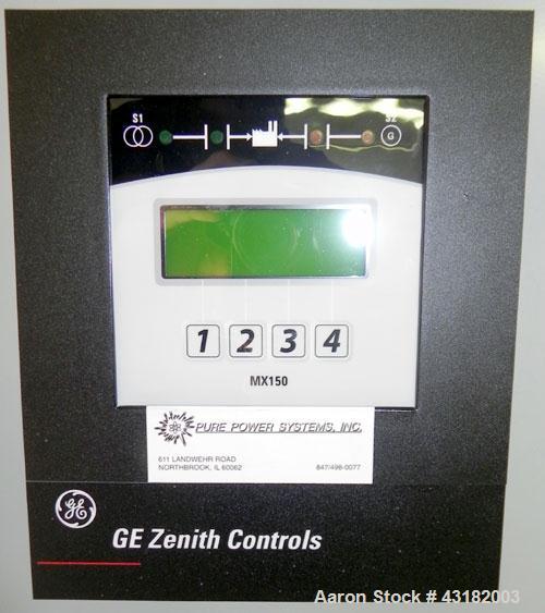 Used Zenith 100 Amp Automatic Transfer Switch, Model ZG2SA01021-02. 1/60/120/240 Volts. Nema 1 enclosure. Year 2005.