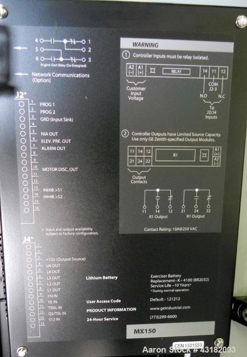 Used- Zenith 100 Amp Automatic Transfer Switch, Model ZG2SA01021-02. 1/60/120/240 Volts. Nema 1 enclosure. Year 2005.