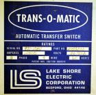 Used Lake Shore Electric Trans-O-Matic 2000 Amp ATS, Model A17332000.